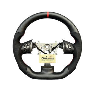 Volante de coche de fibra de carbono mate GM.Modi-Hub para Subaru 2008 2009 <span class=keywords><strong>2010</strong></span> 2011 2012 2013 2014 <span class=keywords><strong>Impreza</strong></span> WRX <span class=keywords><strong>STI</strong></span> - Product Image 2