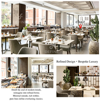 Ensemble de meubles modernes pour hôtel et restaurant, mobilier de salle à manger commercial personnalisé, vente en gros de tables et chaises pour café, boutique et restaurant