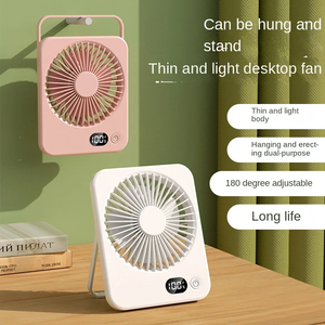Ventilador de Escritorio Portátil USB Recargable 180 °   Ventilador Personal Plegable con Pantalla de Energía, 5 Velocidades, Ultra Silencioso, de Mesa - Product Image 1