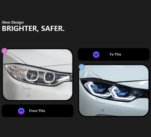 Nouveaux phares LED personnalisables AURON 12V 6000K 36W 6000 lm, forme d'ampoule D2H, pour la mise à niveau DRL des séries 4 F32 M4 F82 - Product Image 2