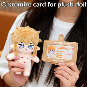 ที่ใส่บัตรรูปแมวน่ารักแบบการ์ตูน พร้อมพวงกุญแจ  วัสดุหนัง PU  ใส่บัตรได้  ทำบัตรประจำตัวสำหรับตุ๊กตาได้ - Product Image 2