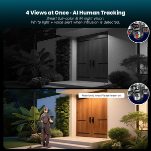 Câmera de Segurança <span class=keywords><strong>Solar</strong></span> G4-P13GFD-M2R HiEasy 8MP 4G com 4 Lentes Multifunções, Visão Noturna em Cores e Movimento 360 Graus - Product Image 5