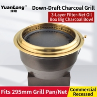 Grill coréen commercial au charbon de bois japonais avec plaque de ventilation intégrée