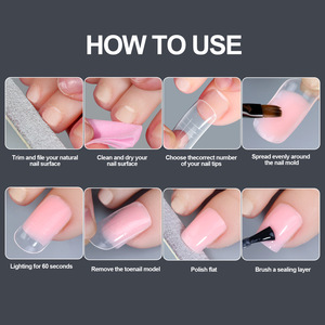 Formes professionnelles pour ongles des pieds, 15 tailles disponibles, lot de 150 pièces en boîte, avec marques graduées pour extension d'ongles. - Product Image 5