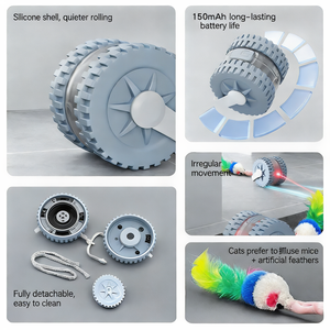 Infrarood laser automatische kattenbal met vervelingverlichting en muisstaartdesign - Model P07Cat Teaserdog <span class=keywords><strong>Toy</strong></span> - Product Image 5