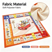 Tapis de jeu de société personnalisé imprimé par transfert thermique, pliable et portable, pour les jeux de société en famille en intérieur