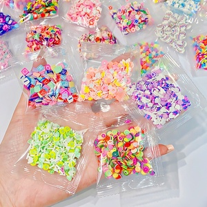 2025 Vente en gros 1 sac/5g Tranches de pâte polymère en résine et décorations en sucre, bonbons, chocolat et paillettes pour remplissage de slime - Product Image 2