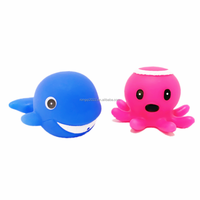 Baleine bleue Squirters jouet de bain en caoutchouc Squirt Water Soft Squeeze Whale Spray Water Baignoire Douche Jouets