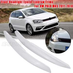 1 Par de Cubiertas Decorativas para Faros Delanteros de Coche, Adhesivos de ABS para Cejas de Faros, para VW POLO MK5 2011 2012 2013 2014-2018, Accesorios de Estilo para Coche - Product Image 2