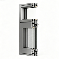 Ventana Abatible Moderna Personalizada, Ventana de Aluminio con Vidrio Impermeable, Ventanas Oscilobatientes con Certificación Estadounidense NFRC