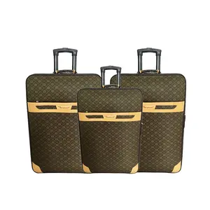 PU 가죽 수하물 세트 새로운 디자인 여행 가방 가방 20''24''28'' 인치 트롤리 가방 남성 여성
