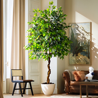 Arbre artificiel Ficus pleureur de simulation sur mesure pour projets commerciaux, aménagement intérieur et paysager