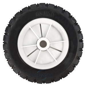 6x1.65'' Lawn Mower Wheels with 1/2inch Bearing, 6 Inch Plastic Wheel and Tire for Lawnmower Trolley Wagon Cart - Product Image 5