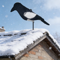 Décoy réaliste de pie, floqué et peint, sur pied, léger, en PE, attirant les oiseaux, pour extérieur, jardin et cour