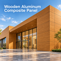 Panneau composite bois-aluminium grainé en érable de 4 mm, revêtement PVDF, panneau ACM pour revêtement extérieur d'hôtel