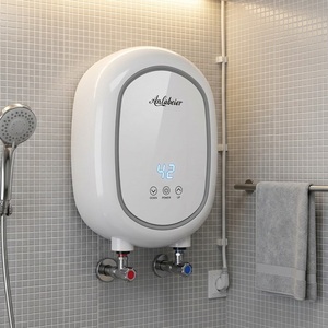 Calentador de Agua Eléctrico Instantáneo Ovalado con Termostato Inteligente y Pantalla LED, Calentador de Agua para Ducha - Product Image 1