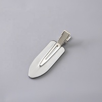 Planche de surf avec logo personnalisé pour femmes, accessoires de coiffure pour filles, en alliage doré et argenté, métallique, sans pli, sans pli, pince à cheveux, vente en gros,