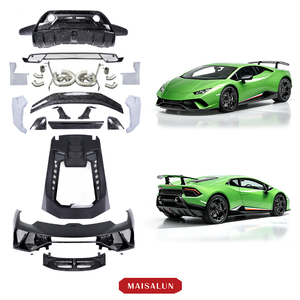 Pare-chocs de voiture, kit carrosserie de style P pour Lamborghini Huracan 610 FRP + fibre de carbone, modification extérieure de la voiture, accessoires de carrosserie - Product Image 1
