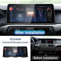 STWEI MTK8581 Autoradio multimédia 12,3 pouces CarPlay AUTO Android 14 pour BMW F10 F11 Série 5, unité principale radio Bluetooth CIC