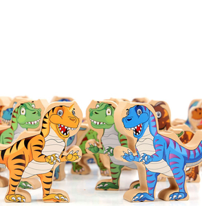 Premium CPC JUGUETES DE MADERA 3D DINOSAURIO APILAMIENTO BLOQUE JUEGO DE PUZZLE EDUCATIVO para NIÑOS APRENDIZAJE JUEGO DE PUZZLE Gran precio - Product Image 2
