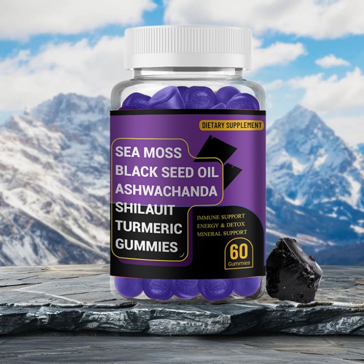 Immune Support Gummies Black Seed Oil Ashwagandha Sea Moss Shilajit Gummies Himalayan Shilajit Gummies