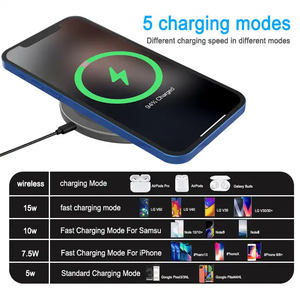 2025 новые тренды, 15 Вт, 2 А, Беспроводная зарядка, настольное квадратное нескользящее базовое зарядное устройство с входами 5 В/2 А 9 В/2 А, наушники в комплекте - Product Image 4