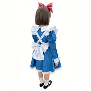 Tenue de spectacle pour enfants <span class=keywords><strong>Alice</strong></span>, robe de demoiselle d'honneur à manches longues, déguisement d'Halloween, robe de princesse Lolita champêtre - Product Image 4