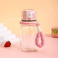 Nouvel Arrivage en Gros : Gobelets Réutilisables en Plastique de 500 ml pour Enfants, Filles, pour Café, Lait et Thé, avec Paille et Cordon