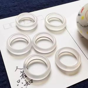 Natural Madagascar chalcedony <b>ring</b>, band, <b>ring</b> for men and women, fashion accessory. - Product Image 4