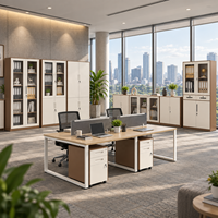 Armoire de classement en acier moderne avec portes vitrées, grande capacité, durable, pour l'école, le supermarché, l'entrepôt, le sous-sol, la salle à manger