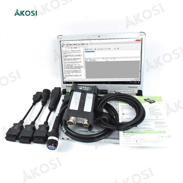 Original Vocom II 88890400 Premium Tech Tool 2.8 Vocom2 WIFI DEV2 Heavy Duty Truck Scanner Diagnostic and CFC2 Laptop