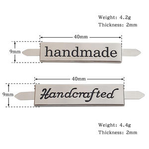 Bolso de mano <span class=keywords><strong>con</strong></span> logotipo metálico grabado personalizado Midea, bolso <span class=keywords><strong>con</strong></span> placa de marca, logotipo metálico, tela de herrajes, logotipo metálico para <span class=keywords><strong>camisetas</strong></span>, bolsos de mano, natación - Product Image 3