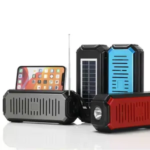 JZ-016A# stock fast delivery BT wireless portable flashlight solar charging speaker