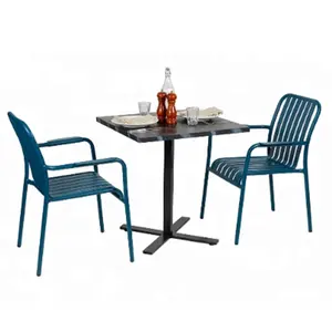 התאמה אישית מודרנית מתכת כיסא עם שולחן ריהוט עבור מלון מסעדת אוכל חדר בר קפה