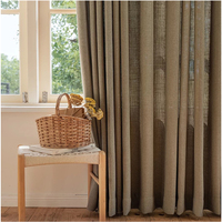 Rideaux plissés sur mesure 20% lin pour salon, plis en S, pour plafond haut, housse de coussin, tissu, décoration intérieure chambre
