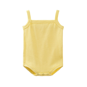 Vestiti estivi per bebè in cotone 100% personalizzato CPC senza maniche canotta per neonato vestito con spalline sottili body per bambina - Product Image 3
