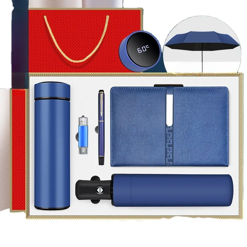 Set regalo di taccuino aziendale con Logo personalizzato, Set regalo di lusso da 500ml, Set regalo portatile, tazza da lavoro