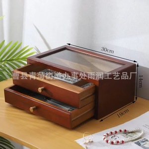 Customized Desktop Drawer Jewelry <b>Box</b> Multi Layer Large Capacity <b>Vintage</b> Storage For Earrings Watches Necklaces - Product Image 3