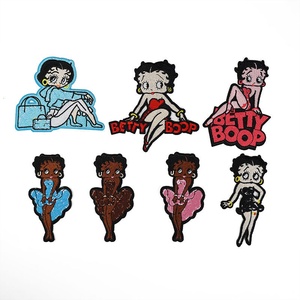 Parche de Tela de Poliéster Bordado con Lentejuelas de Dibujos Animados de Miss <span class=keywords><strong>Betty</strong></span>, con Adhesivo, Diseño Bonito, para Ropa y Sombreros, Personalizable - Product Image 2