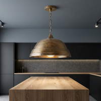 AK Laiton Antique Fini Rond En Métal Suspension Avec Chaîne Au Prix De Gros Pour Café Décor/Salon Décor