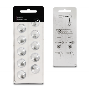 Accessoires pour aides auditives MiniFit Open Dome 5mm 6mm 8mm 10mm Pack de 10 embouts auriculaires pour aides auditives <span class=keywords><strong>RITEC</strong></span> RIC - Product Image 1