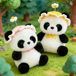 ตุ๊กตาแพนด้าสไตล์โลลิต้าน่ารัก ตุ๊กตาแพนด้าขนนุ่มพร้อมกระโปรงลูกไม้และโบว์สำหรับเด็กผู้หญิง ของขวัญวันเกิดเพื่อนคู่ใจสำหรับการนอนหลับ - Product Image 4