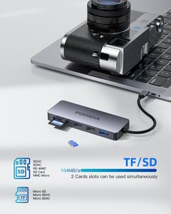 Forida Type C <span class=keywords><strong>Hub</strong></span> a HDML Adaptador <span class=keywords><strong>Hub</strong></span> <span class=keywords><strong>USB</strong></span> C laptop <span class=keywords><strong>HUB</strong></span> para <span class=keywords><strong>MacBook</strong></span> - Product Image 5
