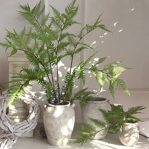 Plantas Artificiales de Helecho Yihua Floral Art, Flores de Seda con Hojas Grandes y Pequeñas, Decoración Verde para Interiores - Product Image 4