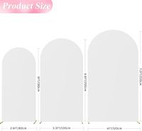 Ensemble de 3 housses d'arche de mariage, tissu de couverture de fond pour la décoration d'anniversaire, de baby shower, d'anniversaire de mariage, de remise de diplôme