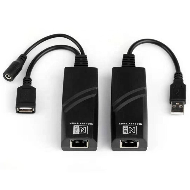 USB Extender USB 2.0 to RJ45 Lan Extension Adapter USB 2.0 RJ45 Extension Adapter up to 100M