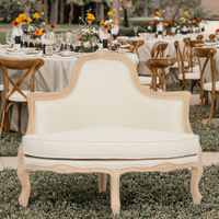 Ensemble de canapés en bois au design unique meubles de mariage canapé un siège canapés-lits rembourrés pour événement utilisé