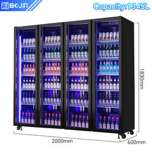Quatro Porta Beer Cooler Freezer Refrigeração Equipamentos para Armazenagem Supermercado Suprimentos Exibição Geladeira Necessidades - Product Image 2