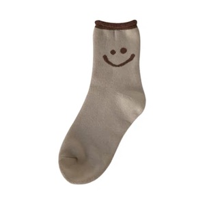 2025 Hot Warm <strong>Sock</strong> Cute Winter Cotton Tube Teen Girl Women Wearing Smile Towel Bottom Crew Tube Rolled Slouch Warm <strong>Sock</strong> - Product Image 6