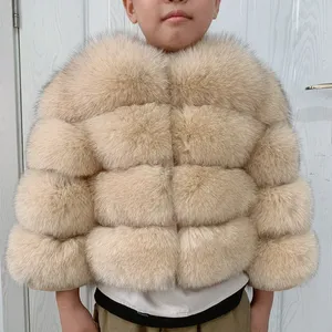 Giacca in Vera Pelliccia di <span class=keywords><strong>Volpe</strong></span> per Bambini, Adatta per Ragazze <span class=keywords><strong>e</strong></span> Ragazzi, Personalizzabile, Best Seller, Cappotto in Pelliccia per Bambini da 1 a 16 Anni - Product Image 3
